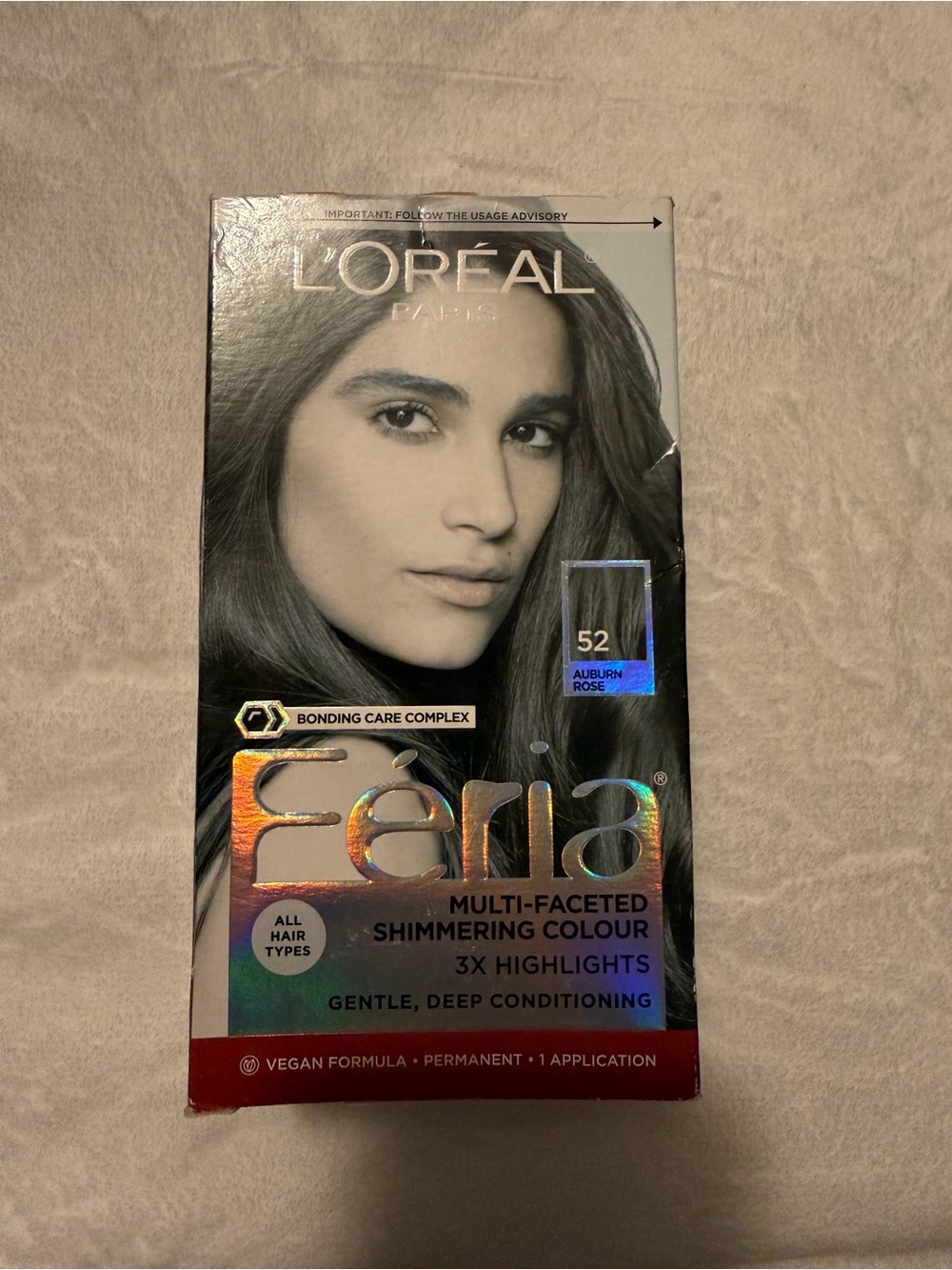 L'Oreal Feria 52 Auburn Rose Multi-Faceted Shimmering Colour